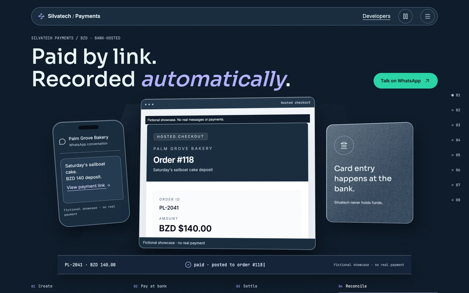 Silvatech Payments™ · Demo with fictional data