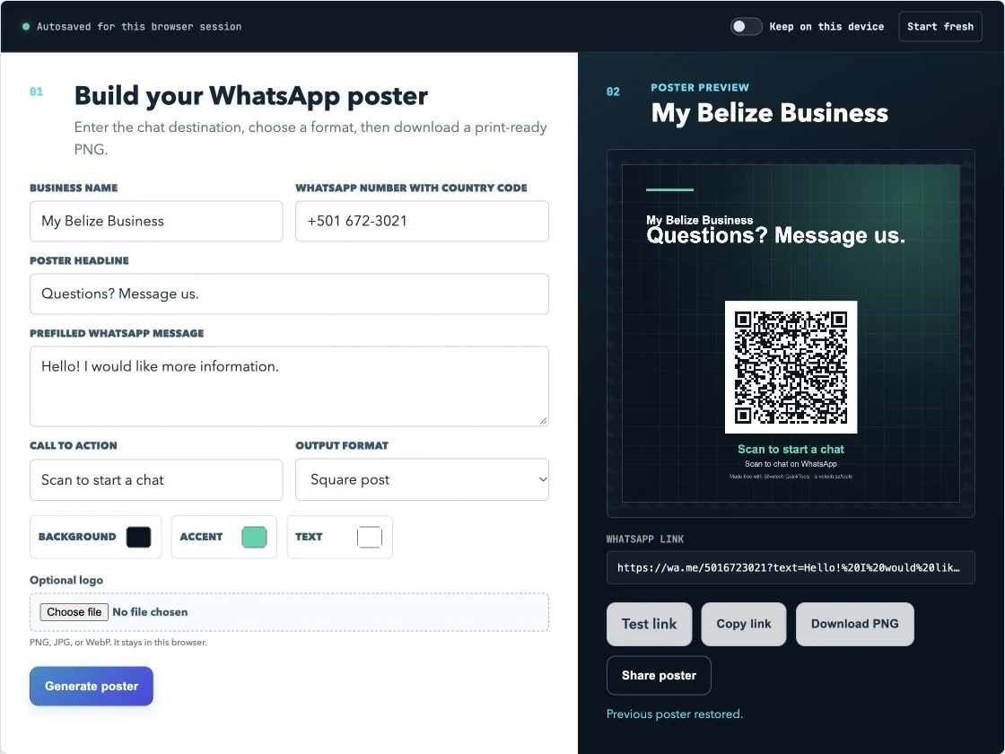 WhatsApp QR posters